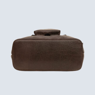 4673DK BROWN-2 BOTTLE WINE BAG
