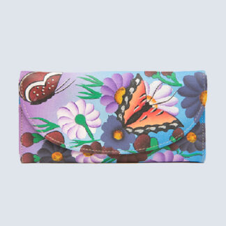 X 8388-LADIES HAND PAINTED WALLET X 8388-LADIES HAND PAINTED WALLET