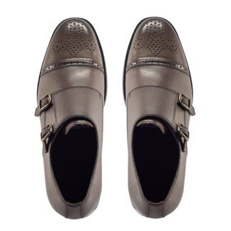 LA- 25017 - Leather Monk Shoe