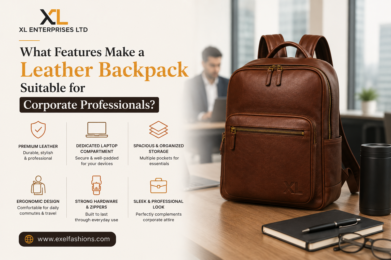 What Features Make a Leather Backpack Suitable for Corporate Professionals?