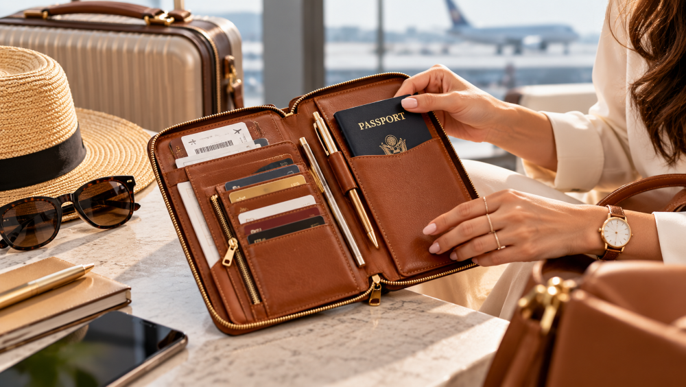 What Is a Ladies Leather Travel Wallet and What Does It Organise?